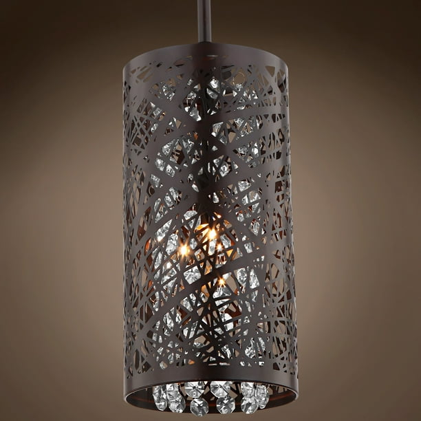 Lazer 3 Light Bronze Sconce with Clear European Crystal 